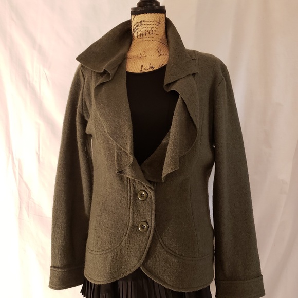 Green Jacket by E. Solano Size Large - Picture 1 of 8